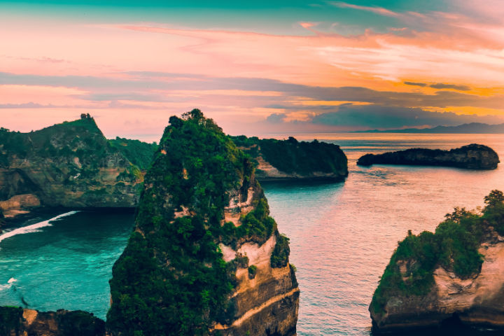 sunset at nusa penida